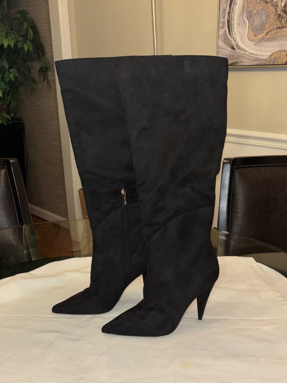 Jessica Simpson Wide Calf Black Suede Over-the-Knee Boots - Picture 8 of 8